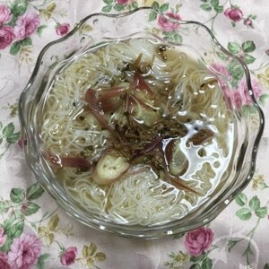 超シンプルぶっかけ素麺（温でも冷でも）